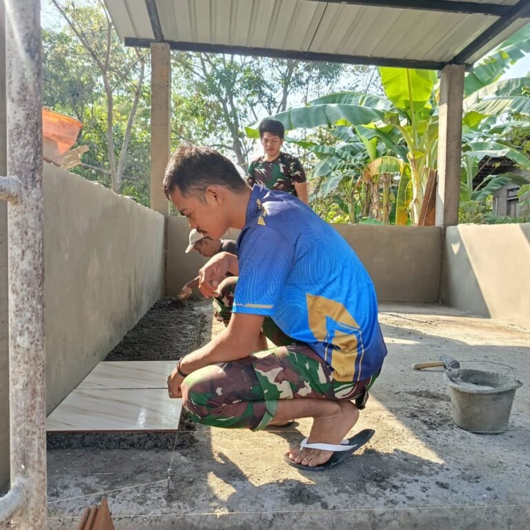 Finishing Pos Kamling TMMD Ke-129: Kerja Bergilir Satgas dan Warga di Parangjoro