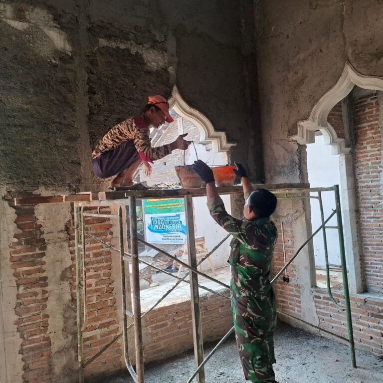 TMMD 129 Perbaiki Masjid Al Mubarok, Fokus pada Ruang Ibadah dan Sanitasi