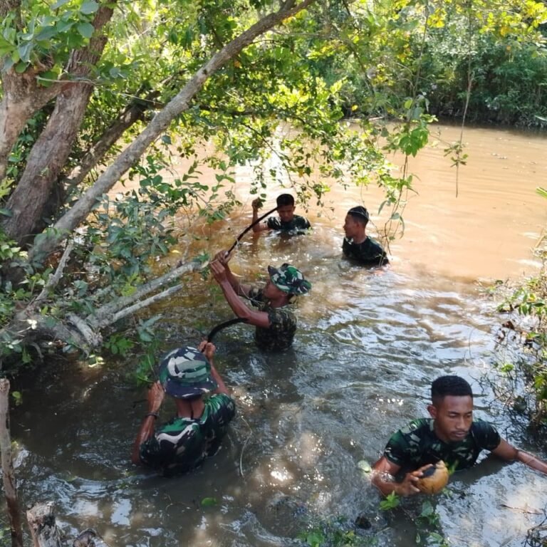 Sungai Bersih, Jalan Terjaga: Kolaborasi Warga dan Satgas di Tamban Bangun