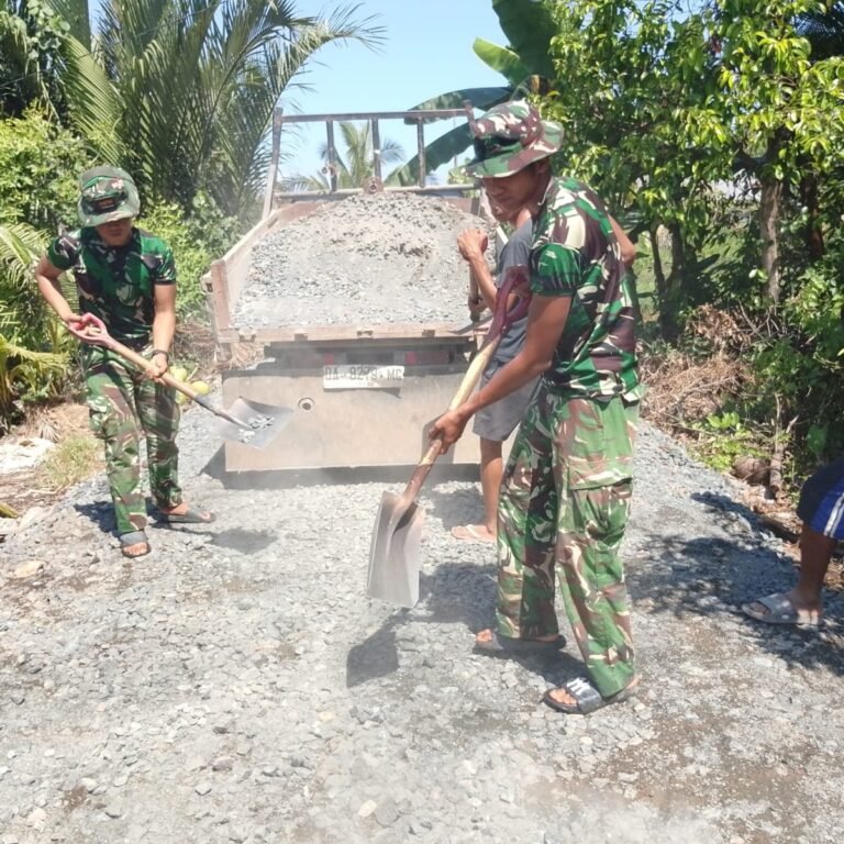 Sasaran Fisik TMMD di Tamban Bangun 90% Rampung, Jalan 1.485 Meter Sudah Dikerjakan