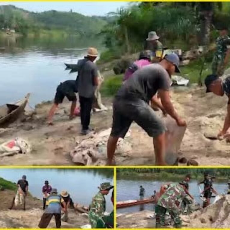 Pembangunan Jembatan Perintis di Kecamatan Simpang Kanan Didukung Warga dan TNI