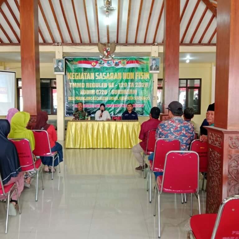 TMMD Reguler ke-129: Edukasi Wawasan Kebangsaan Jadi Sasaran Non-Fisik di Parangjoro