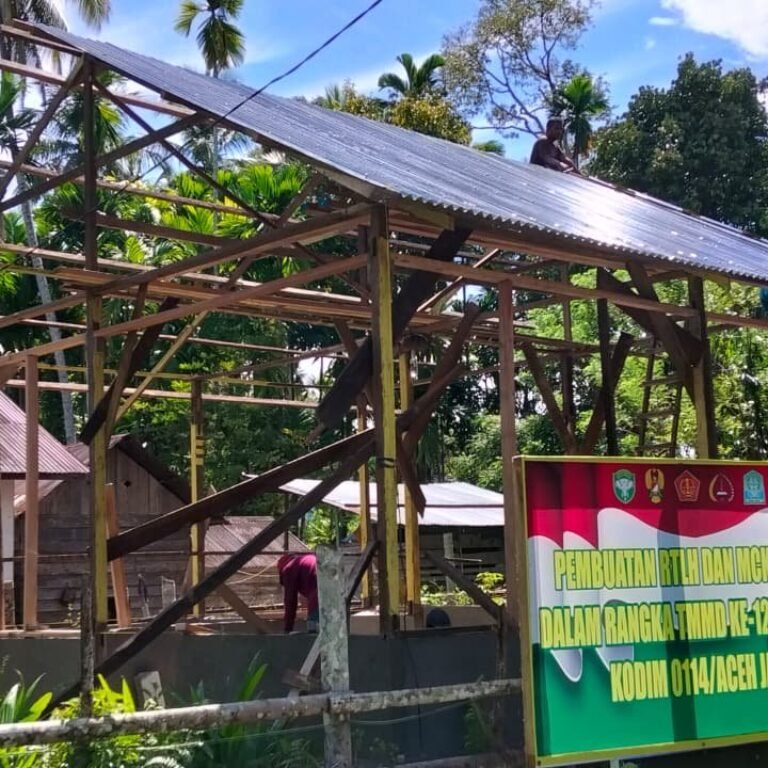 Sasaran Tambahan TMMD Ke-129 Sentuh Rumah T.M. Nur di Desa Sarah Raya