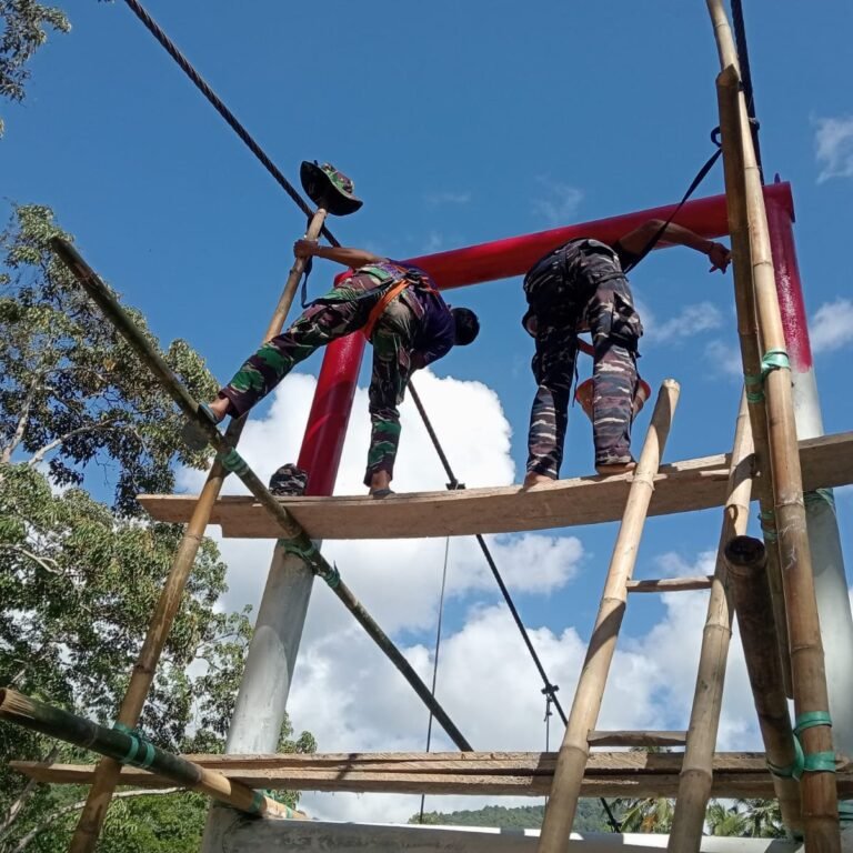 Pengecatan Jembatan Pattuku-Lemo, Upaya Merawat Akses Antar-Dusun di Bone