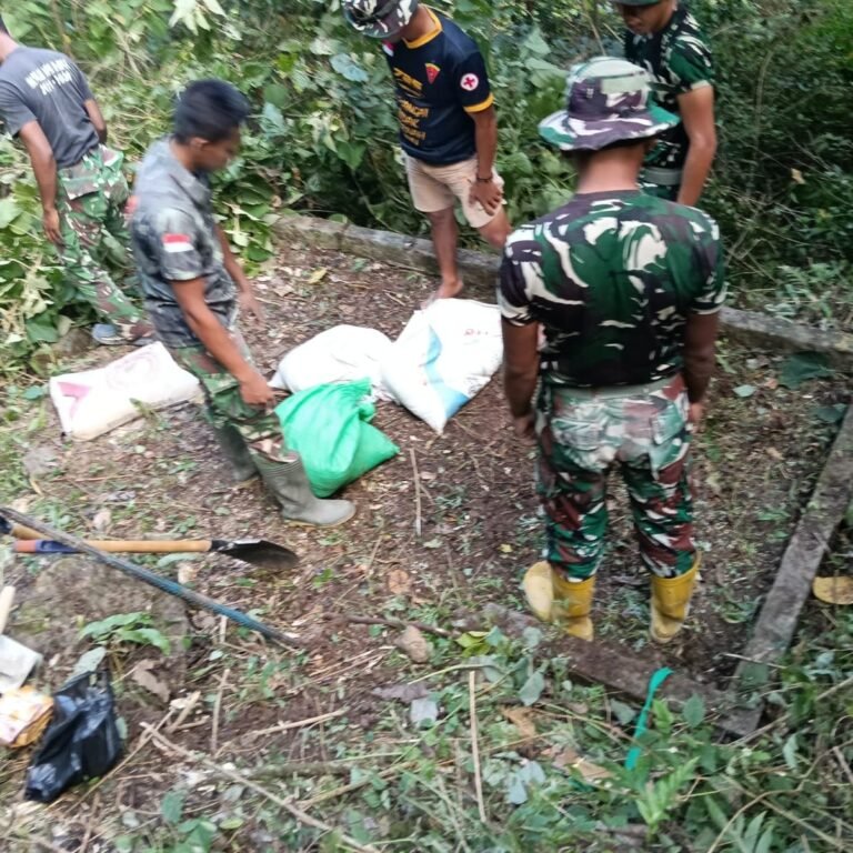 Pendirian Dudukan Tower Air Mulai Dikerjakan Satgas TMMD di Pattuku