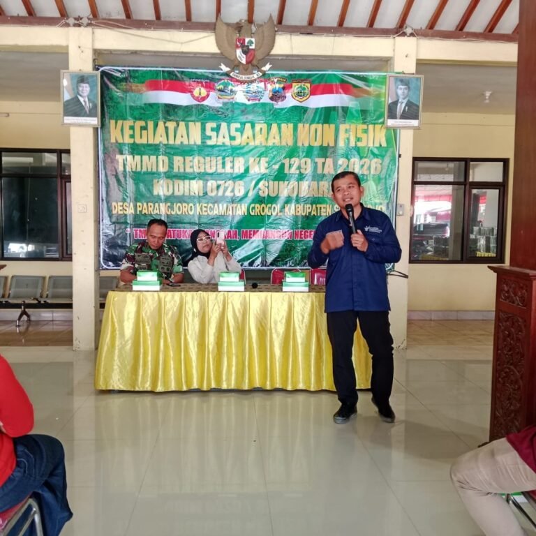 TMMD Sukoharjo Gelar Penyuluhan Kesehatan, Ajak Ibu-ibu PKK Terapkan Hidup Sehat
