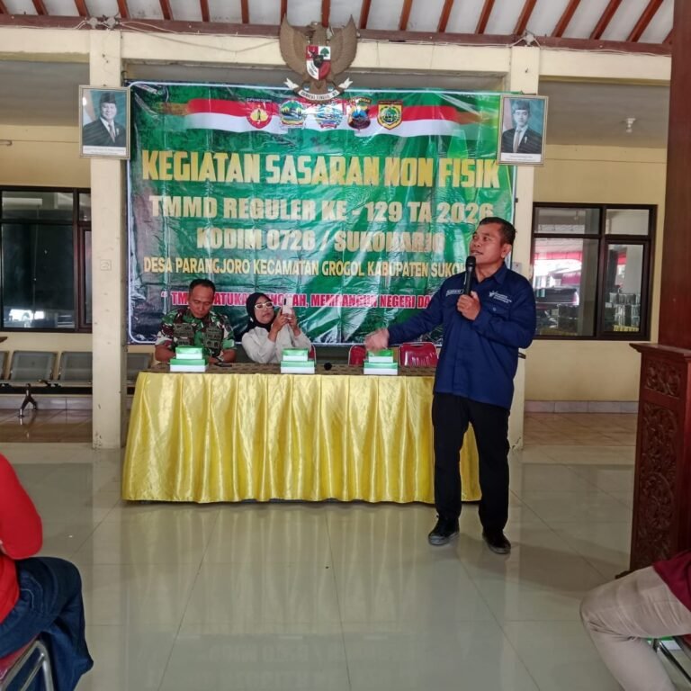 TMMD Reguler ke-129 Angkat Tema ‘Sehat Diawali dari Saya’ dalam Penyuluhan Parangjoro