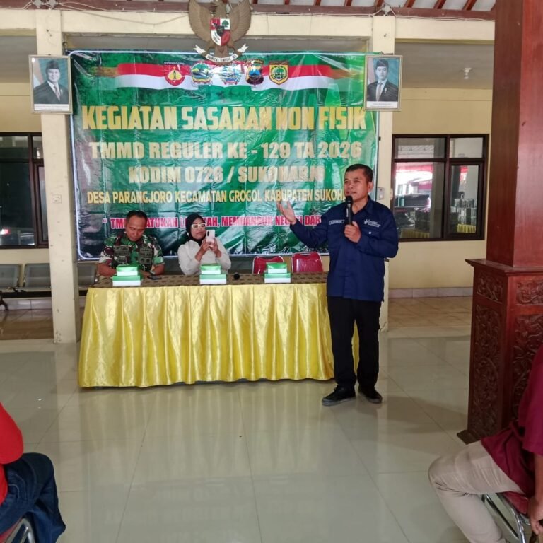 Penyuluhan di Balai Desa Parangjoro Jadi Bagian Penting TMMD Reguler ke-129