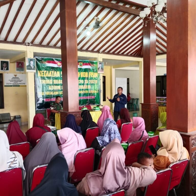 TMMD Reguler ke-129: Ibu PKK Parangjoro Diberi Edukasi Hidup Sehat
