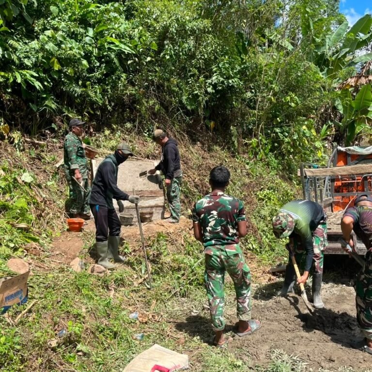 Prasasti Jadi Bagian Pengerjaan Jalan TMMD di Desa Pattuku