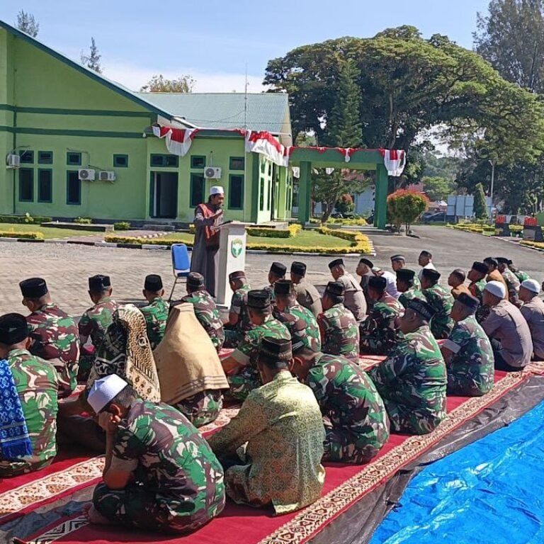 Sholat Istisqa Digelar di Kodim 0114/Aceh Jaya, TNI-Polri dan Warga Bersama Memohon Turunnya Hujan