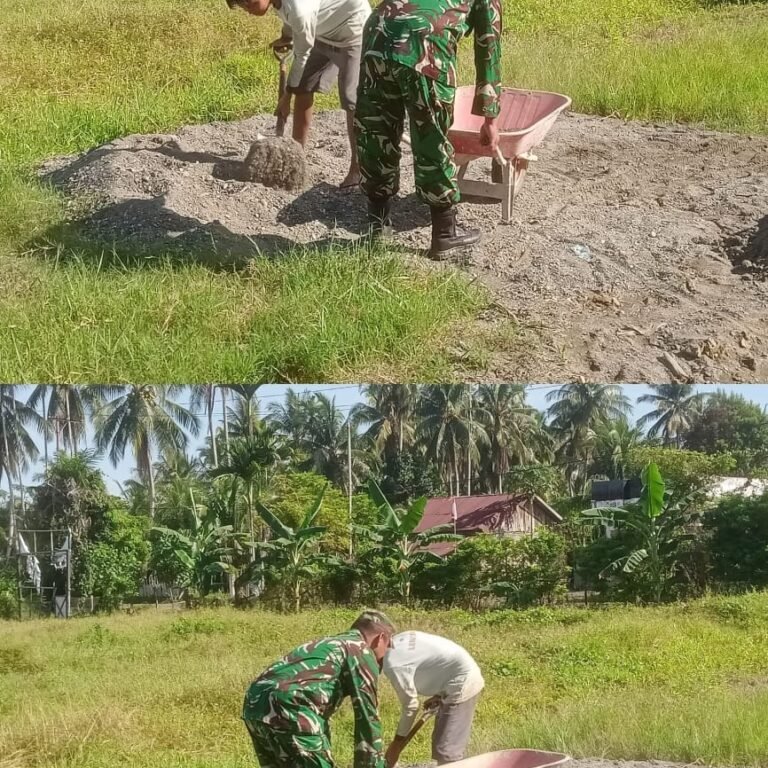 Kodim 0105/Abar Dorong Pengembangan UMKM Desa melalui Pendampingan Usaha Batako di Ujong Tanjong