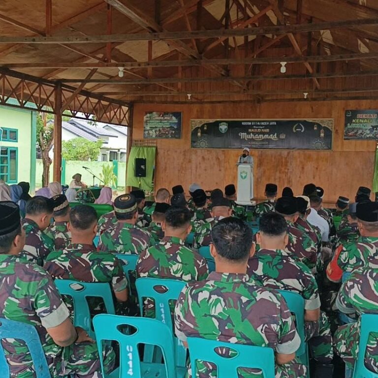 Kodim 0114/Aceh Jaya Gelar Maulid Nabi, Prajurit Diajak Perkuat Nilai Keteladanan