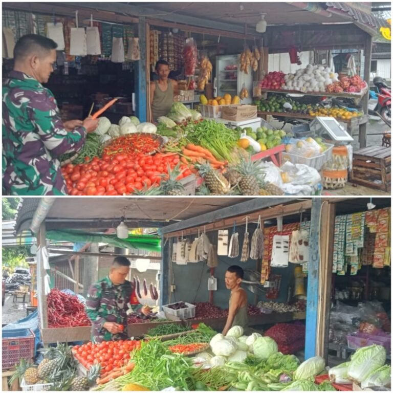 Harga Sembako di Simeulue Timur Dipantau, Babinsa Serap Aspirasi Pedagang dan Pembeli