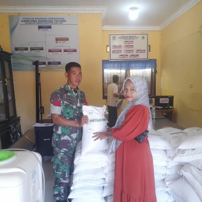 Setiap Warga Dapat 30 Kilogram, Bantuan Beras Menjangkau 67 Penerima di Teunom