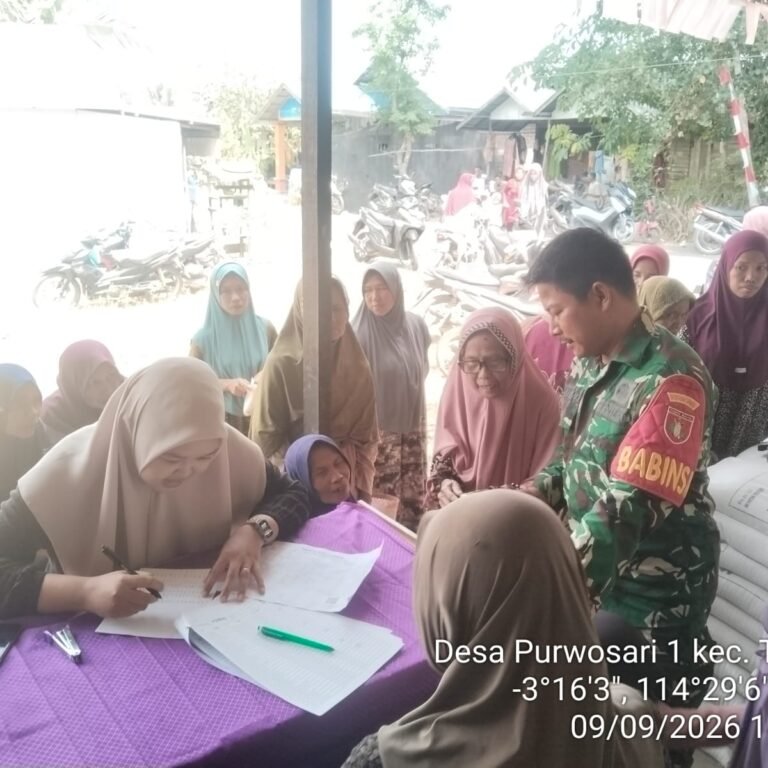‎Penyaluran Bantuan Pangan Bulog Juli–September 2026 di Desa Tinggiran Darat Berjalan Lancar‎