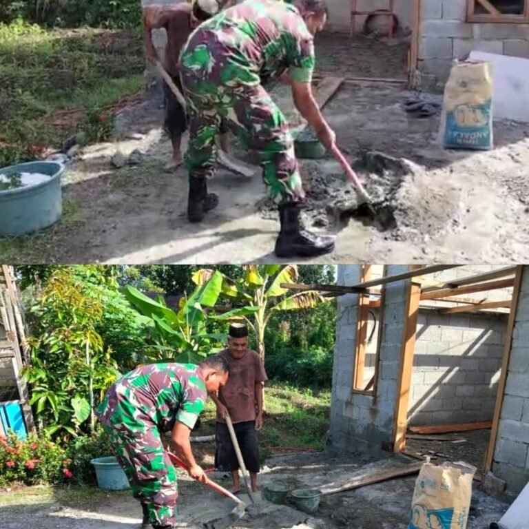 Aksi Sederhana Babinsa Koramil 04/Mrb Bantu Ringankan Beban Warga Meureubo