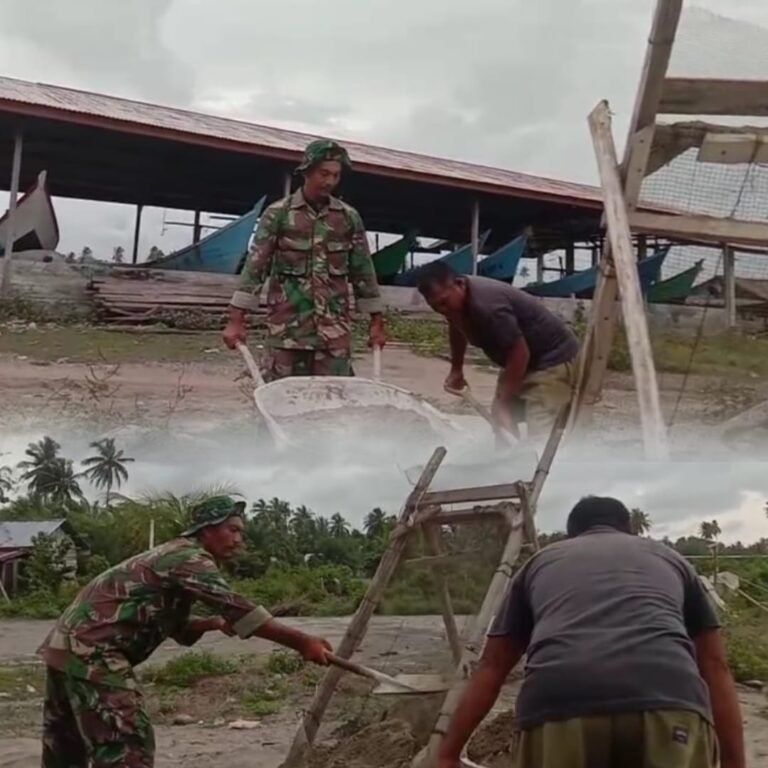 Gotong Royong Jadi Penggerak Pembangunan Rumah Warga Desa Kuala Bubon