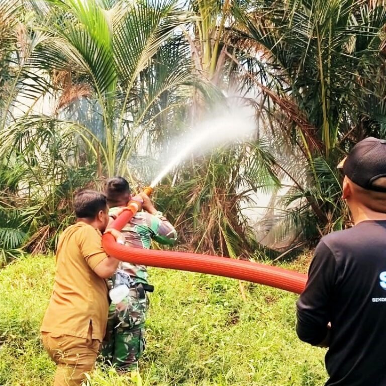 Cegah Karhutla Meluas, Kodim 1003/HSS Bersama Warga Berjibaku Padamkan Api