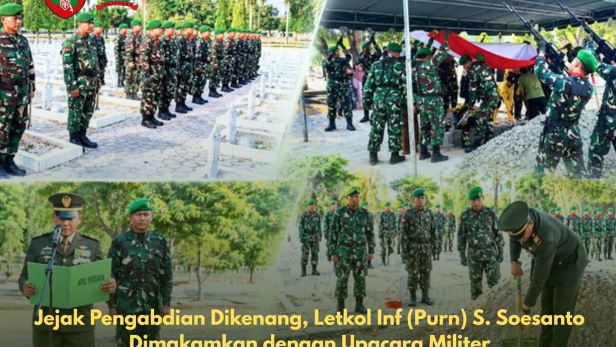 Jejak Pengabdian Dikenang, Letkol Inf (Purn) S. Soesanto Dimakamkan dengan Upacara Militer