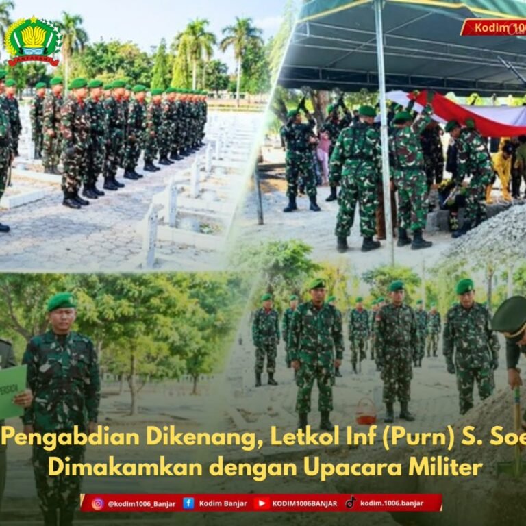 Jejak Pengabdian Dikenang, Letkol Inf (Purn) S. Soesanto Dimakamkan dengan Upacara Militer