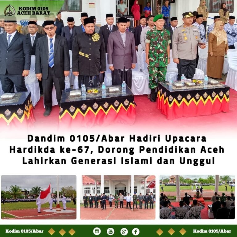 Kasdim Wakili Dandim 0105/Abar pada Hardikda ke-67, Sorot Peran Komunitas dalam Pendidikan
