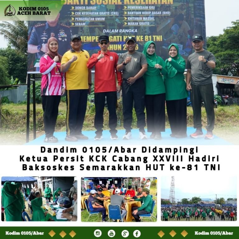 Baksoskes HUT ke-81 TNI: Dari CKG hingga Khitanan Massal di Aceh Barat
