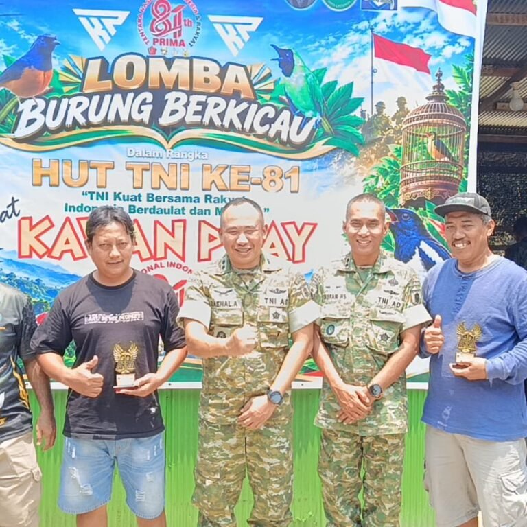 Rangkaian Lomba Burung di Kutai Timur Meriahkan Hari Jadi TNI ke-81