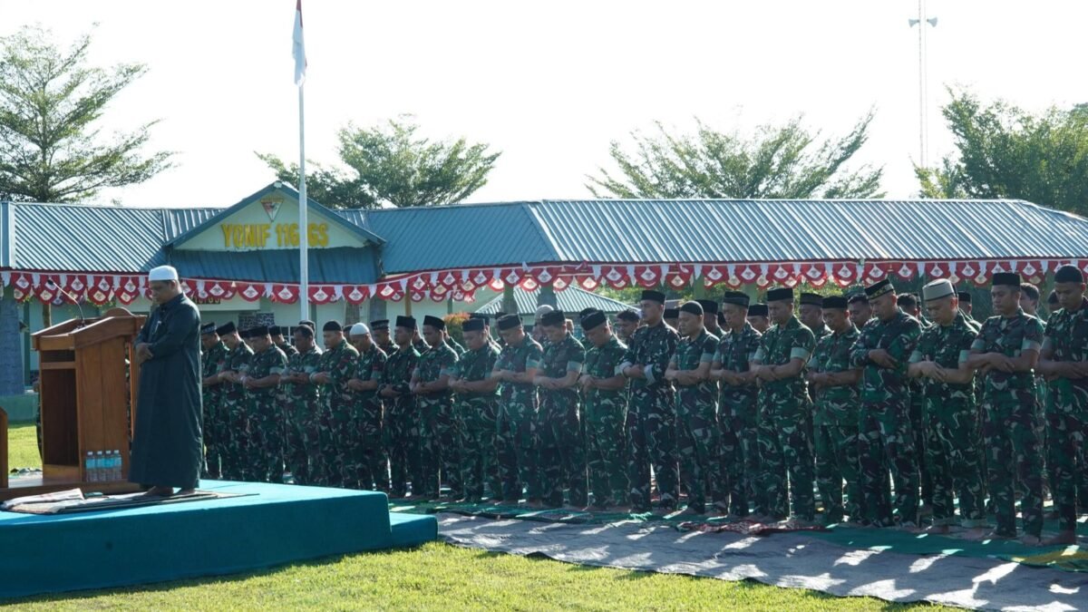 Doa Bersama dan Salat Istisqa Digelar Korem 012/Teuku Umar di Yonif 116