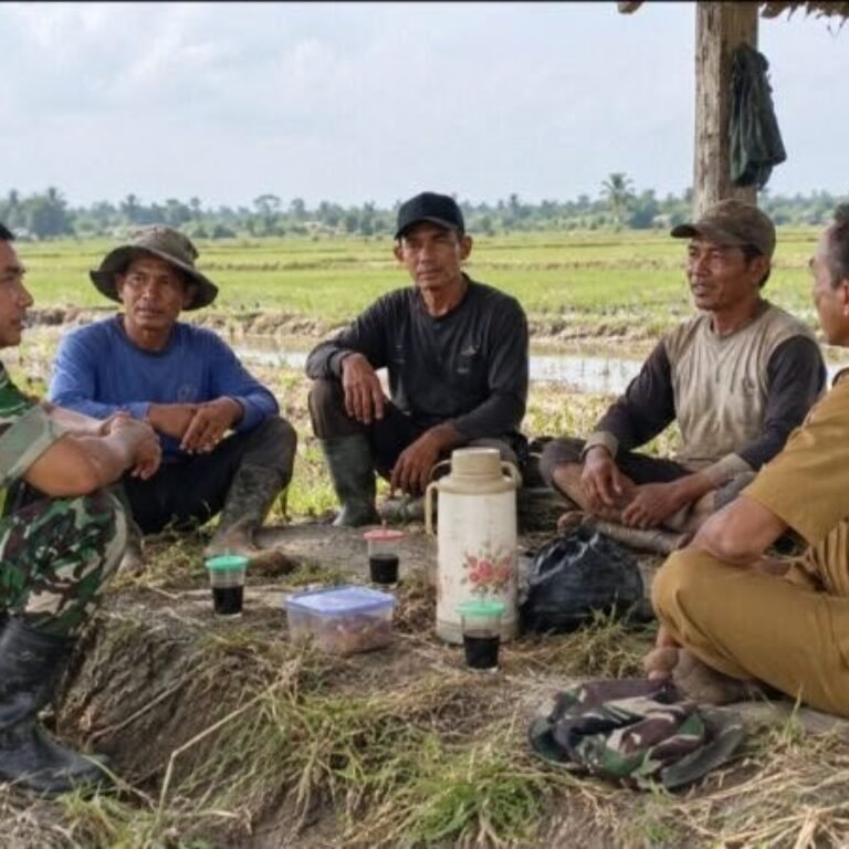 Di Tengah Aktivitas Bertani, Babinsa Koramil 04/Beutong Jalin Komunikasi dengan Warga