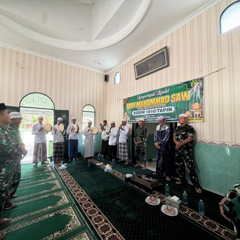 Makodim 1010/Tapin Gelar Maulid Nabi: Tekad Bersama Rakyat Jadi Penopang Kekuatan TNI