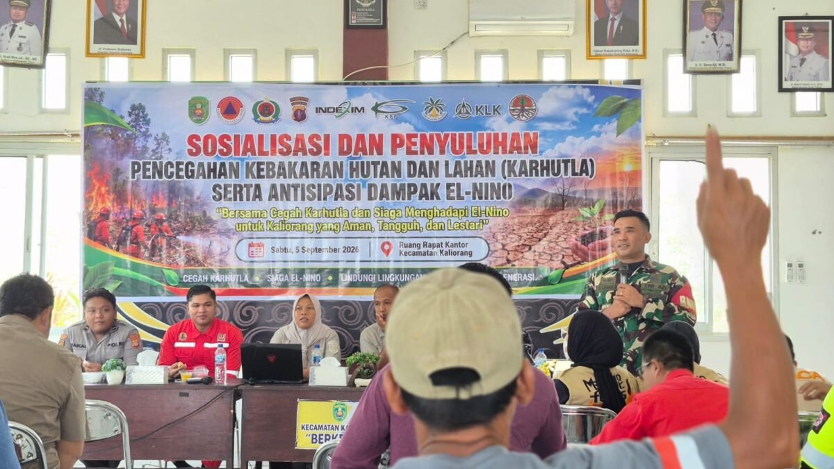 Babinsa dan Stakeholder Gelar Sosialisasi Karhutla di Balai Kecamatan Kaliorang