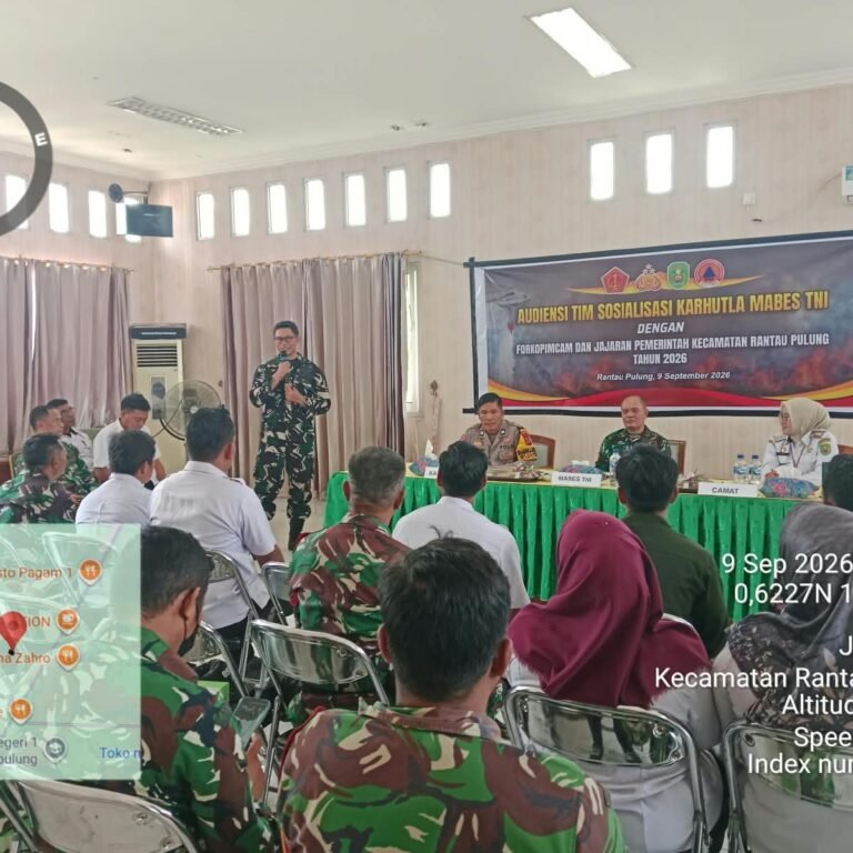 Penyuluhan Antisipasi Karhutla Digelar Tim Karhutla Mabes TNI di Rantau Pulung