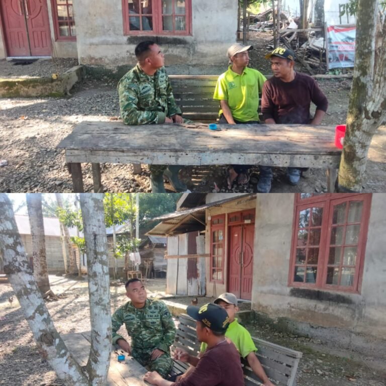 Babinsa Kodim 0105/Aceh Barat Rawat Kemanunggalan TNI dan Rakyat melalui Komsos