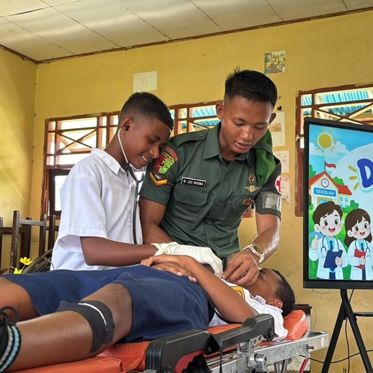 Dari Pemeriksaan Detak Jantung hingga Bahaya Rokok, Prajurit Edukasi Pelajar Supiori