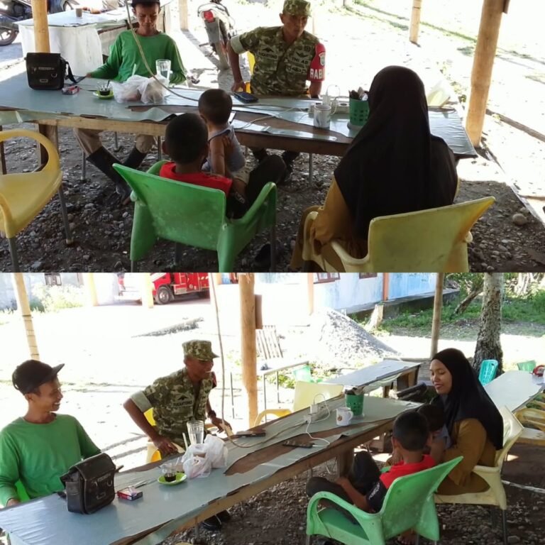 Babinsa Arongan Lambalek Ajak Warga Jaga Keamanan dan Kepedulian Lingkungan