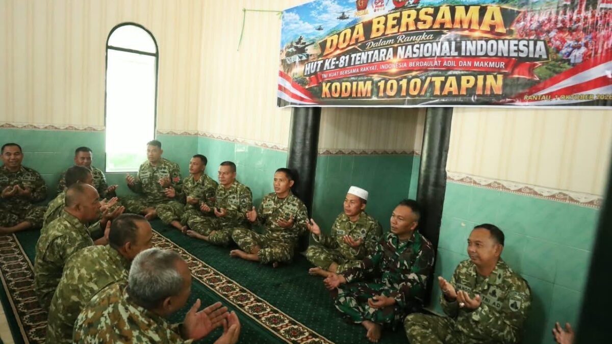 Makodim 1010/Tapin Gelar Doa Khidmat Jelang HUT TNI ke-81