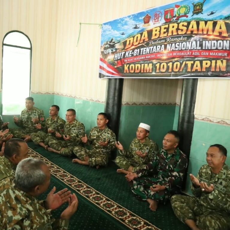 Makodim 1010/Tapin Gelar Doa Khidmat Jelang HUT TNI ke-81