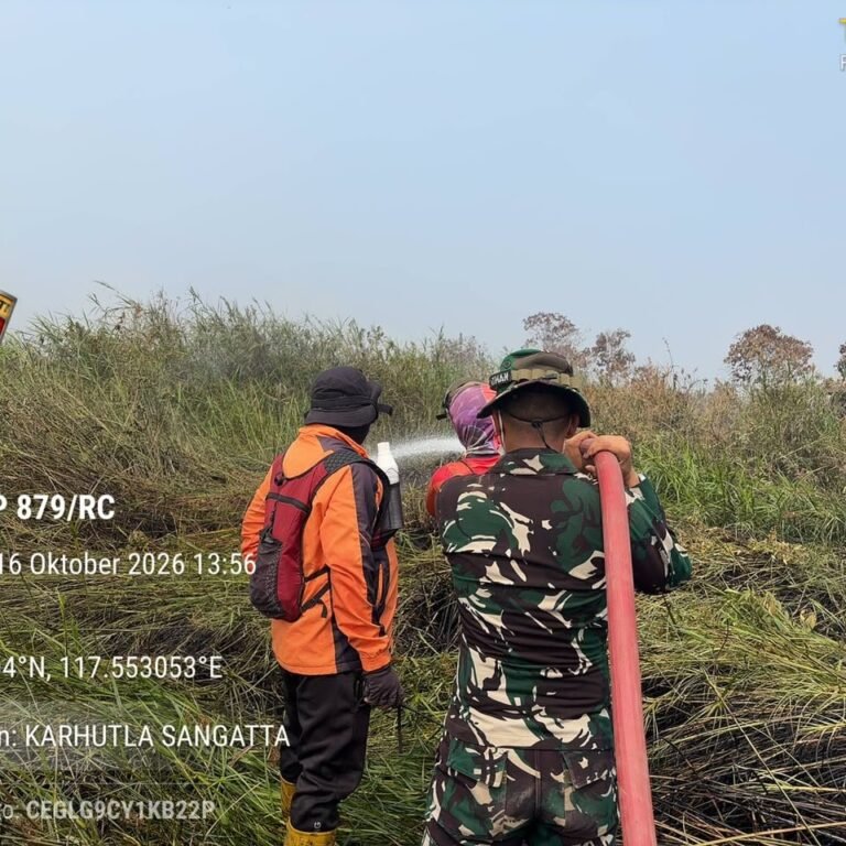 Padamkan Api 30 Hektare di Sangatta Utara, Petugas Tetap Siagakan Posko Karhutla