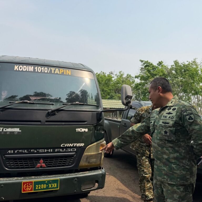 Pengecekan Rutin Armada: Dandim Tapin Pastikan Kendaraan Siap Pakai