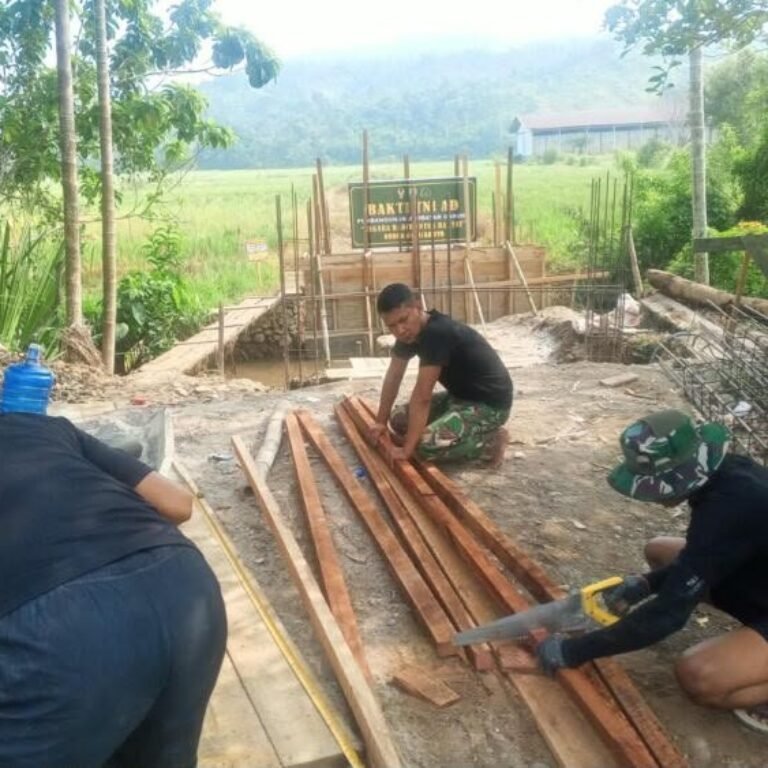 Warga dan Kodim 0110/Abdya Bergotong Royong, Progres Pembangunan Jembatan Beton Alue Rambot 12 Persen