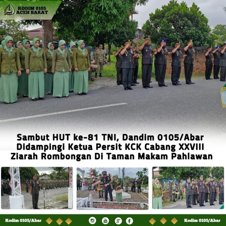 Letkol Inf S. Kembaren Pimpin Tabur Bunga di TMP Rundeng Lama Sambut HUT TNI