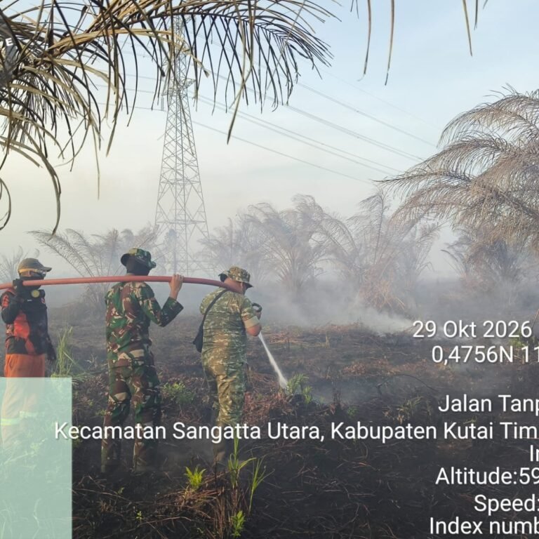 Karhutla di Sangatta Utara Dipadamkan dalam Satu Jam, Area Terdampak Sekitar 0,5 Ha