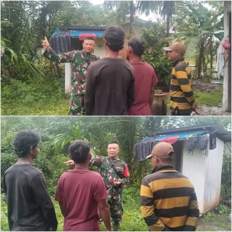 Babinsa Simeulue Ingatkan Warga Babussalam: Hindari Pembakaran Saat Membersihkan Lahan